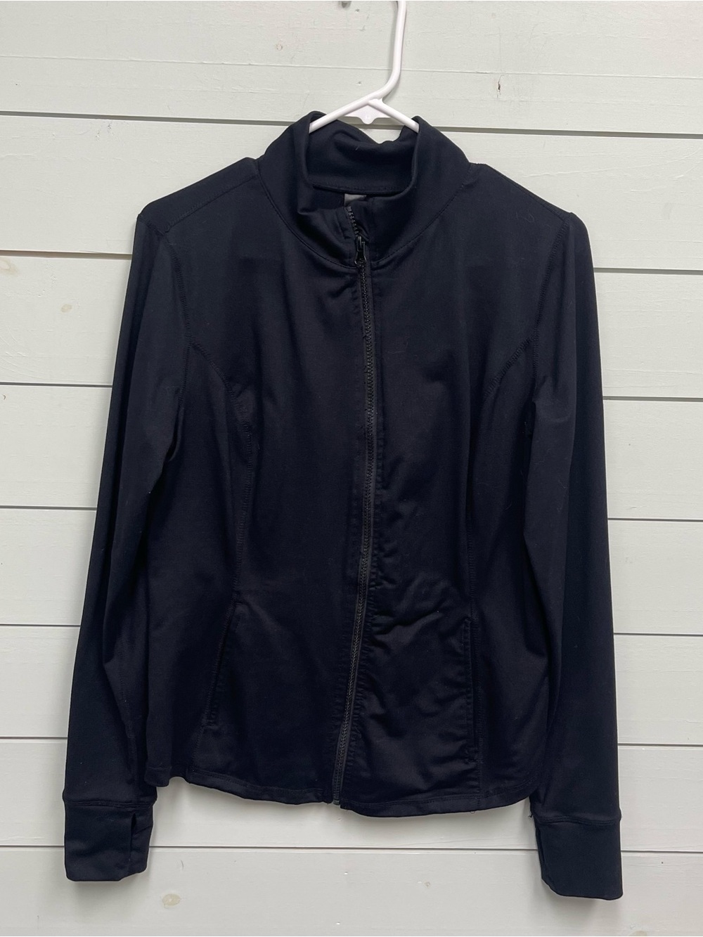 Velocity Black Zip-Up Active Jacket size large